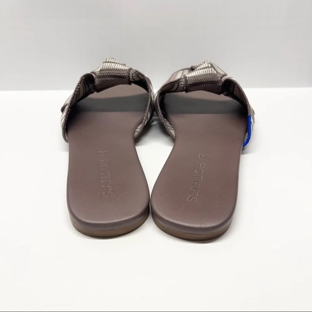 Rothys The Knot Sandals Twist Taupe Slide - Picture 3 of 7